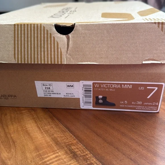 Koolaburra by UGG Women's Victoria Mini Boot BLUE Size 7, EUC - Picture 11 of 11